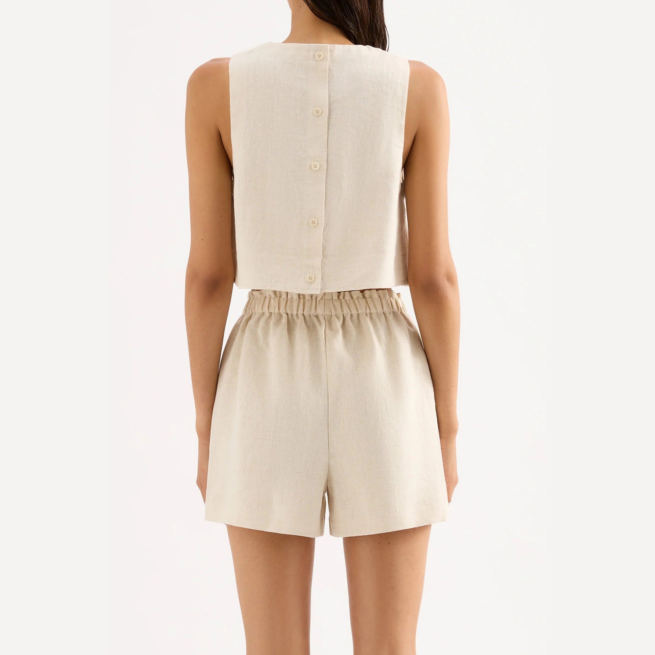 Nude Lucy Ingrid Linen Top Natural