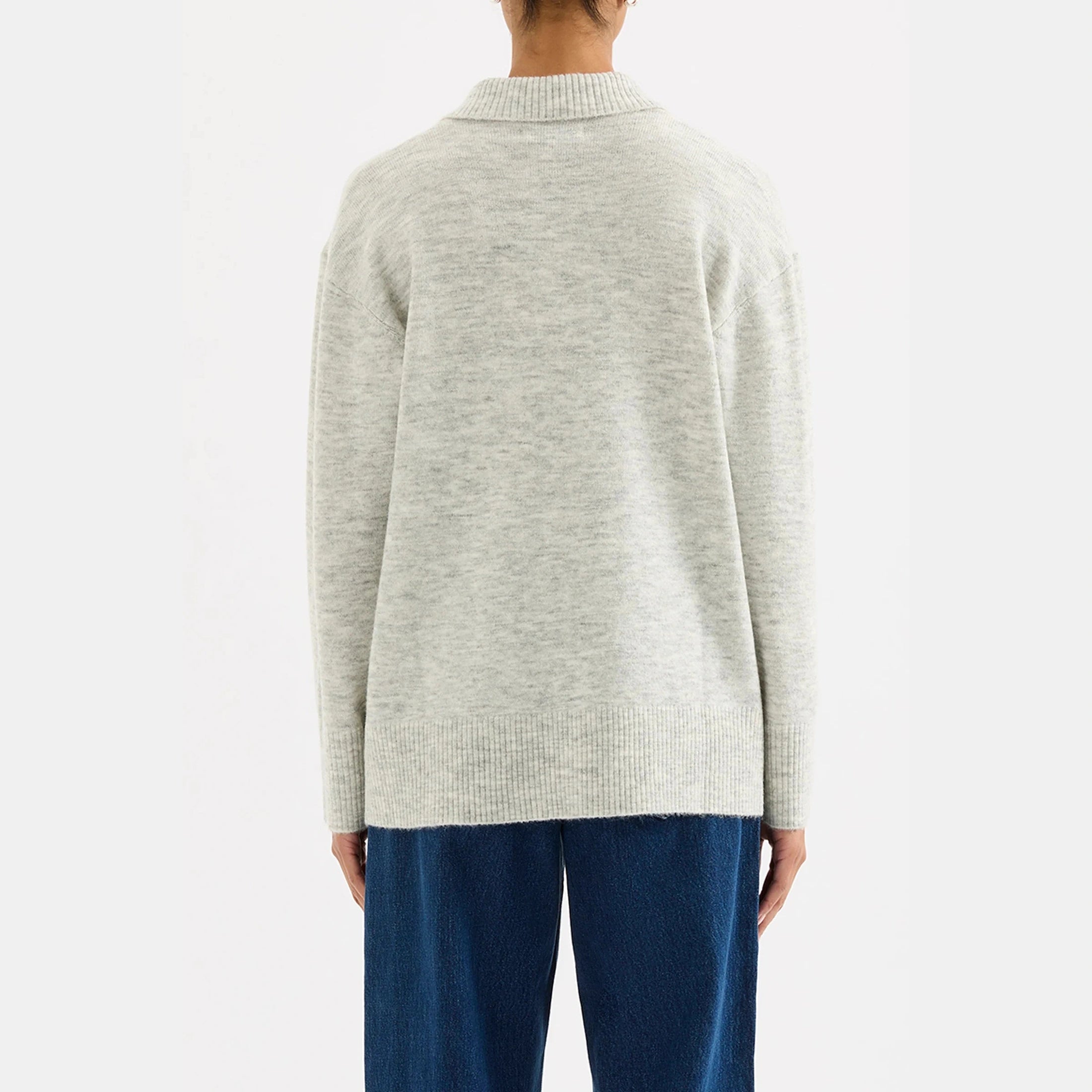 NUDE LUCY Dallas rugby knit - Grey marle