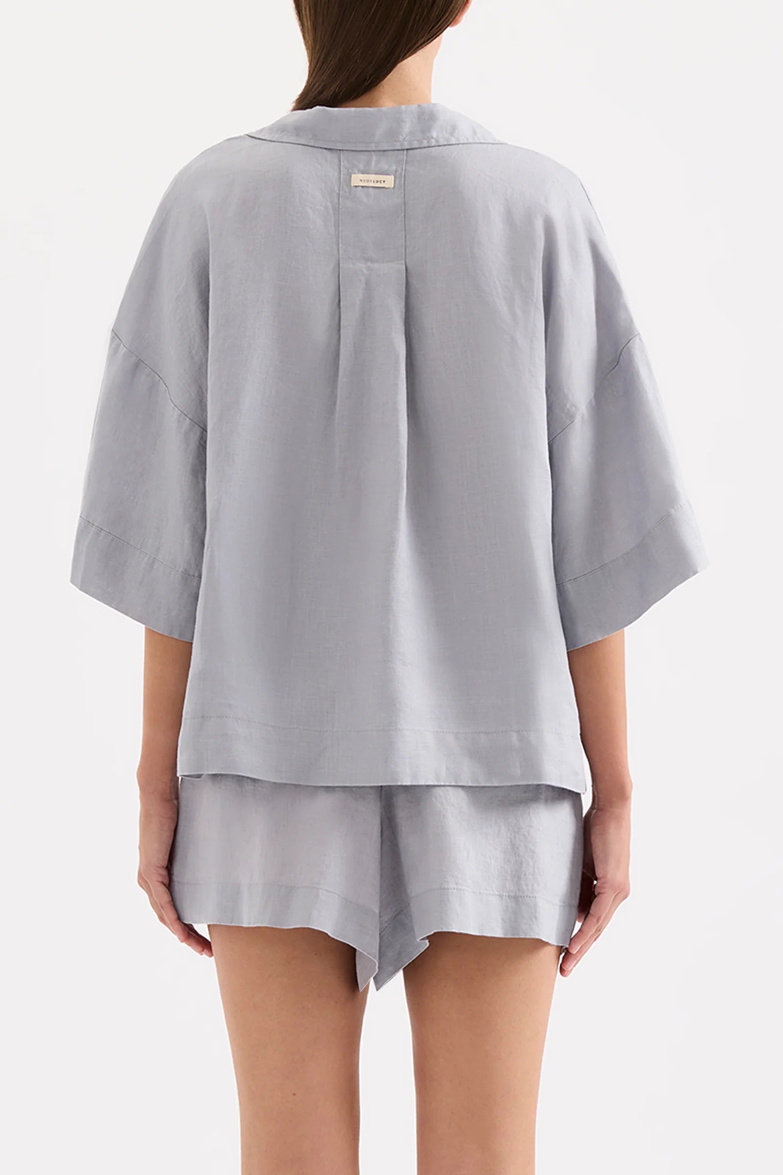 NUDE LUCY Lounge linen shirt - Storm