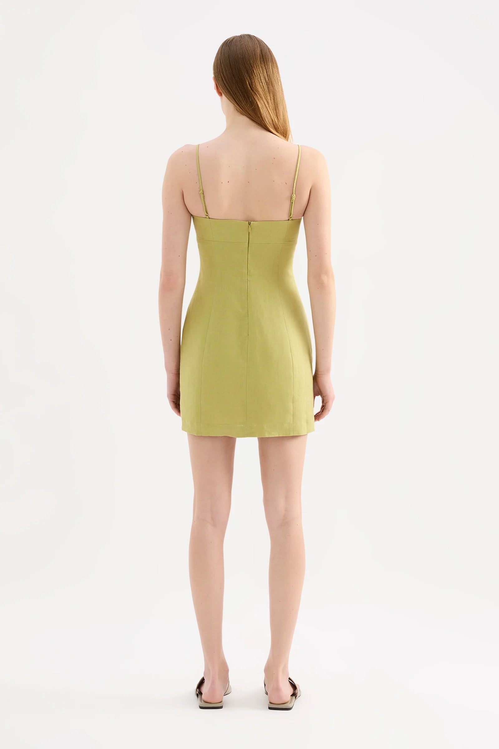 NUDE LUCY Carmela linen mini dress - Kiwi