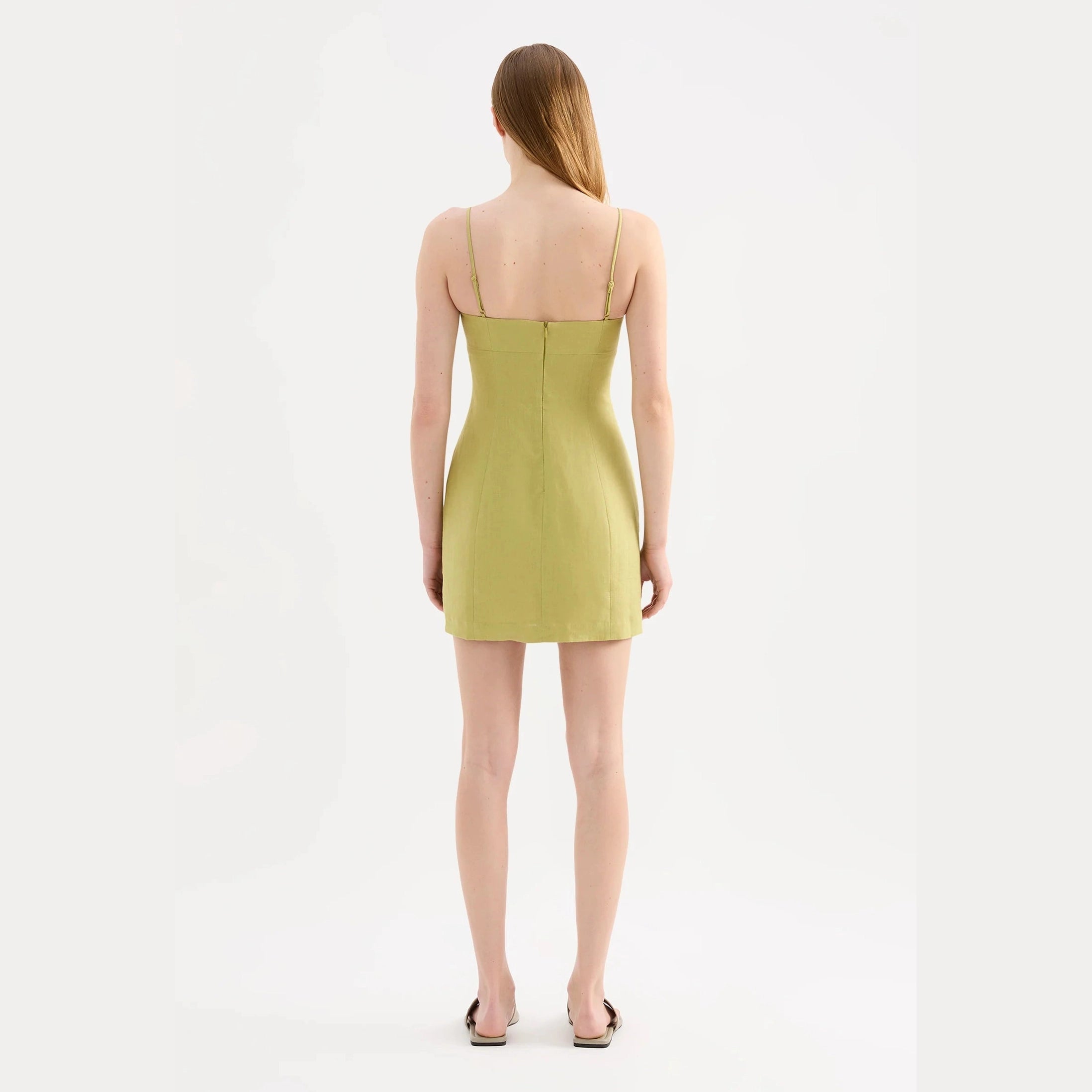 NUDE LUCY Carmela linen mini dress - Kiwi