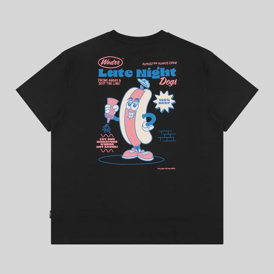 WNDRR Hot dog box fit tee - Black