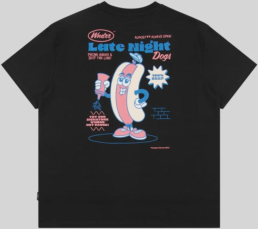 WNDRR Hot dog box fit tee - Black