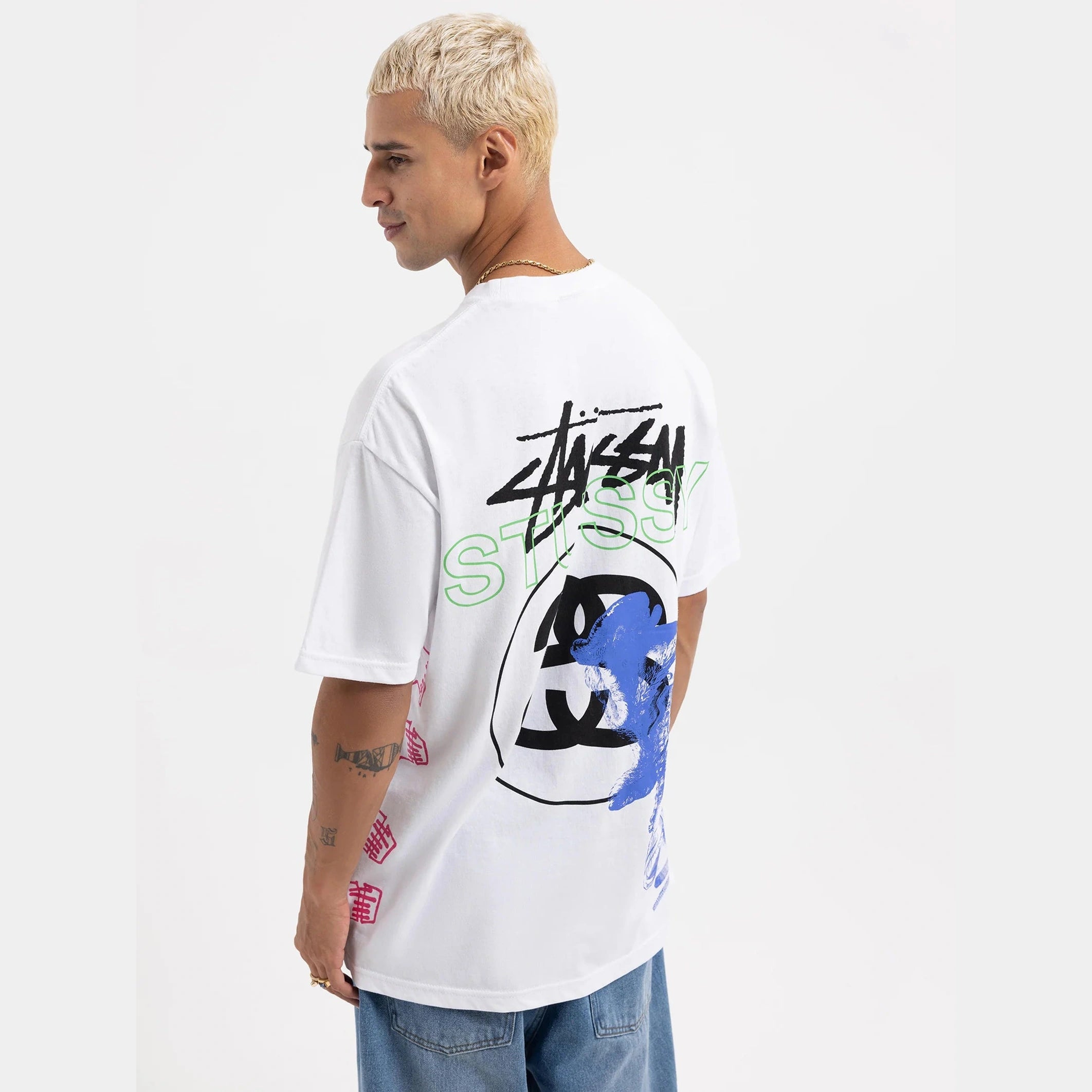 STUSSY Strike hw ss tee - white