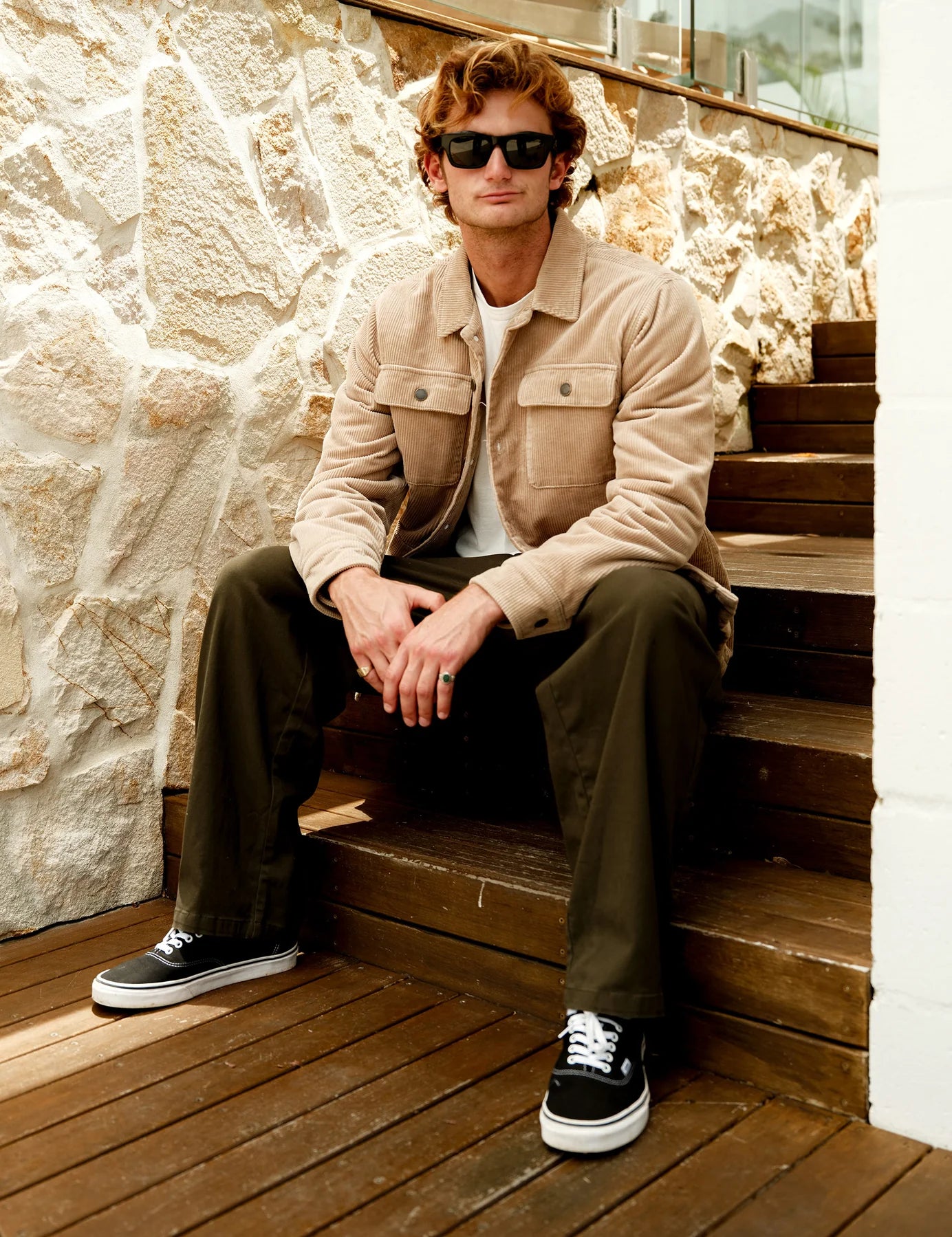 MR SIMPLE Stockyard workers jacket - Stone cord