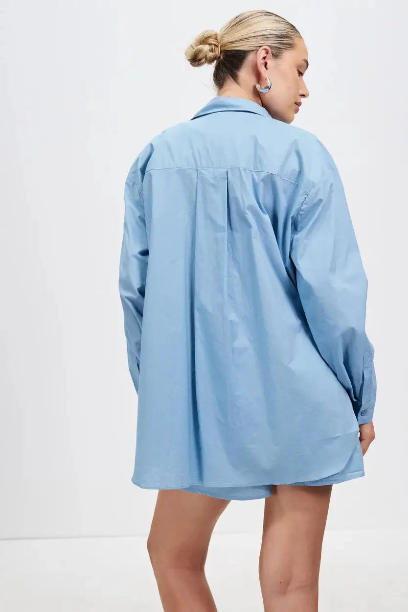 STUSSY pop graffiti os shirt - sky blue