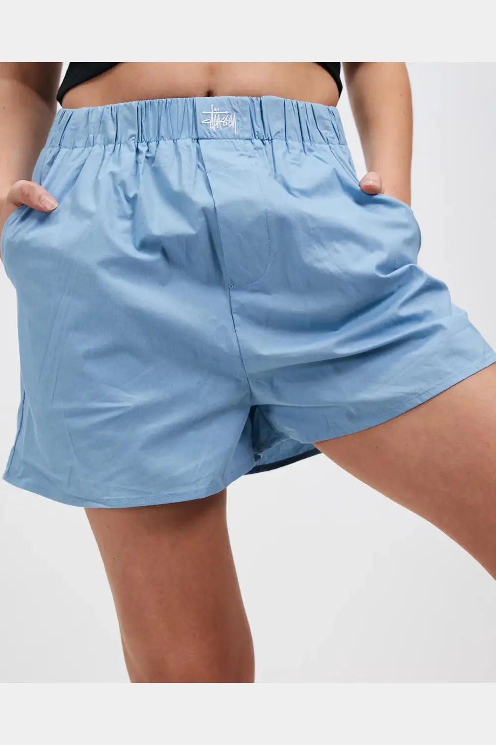 STUSSY pop graffiti short - sky blue