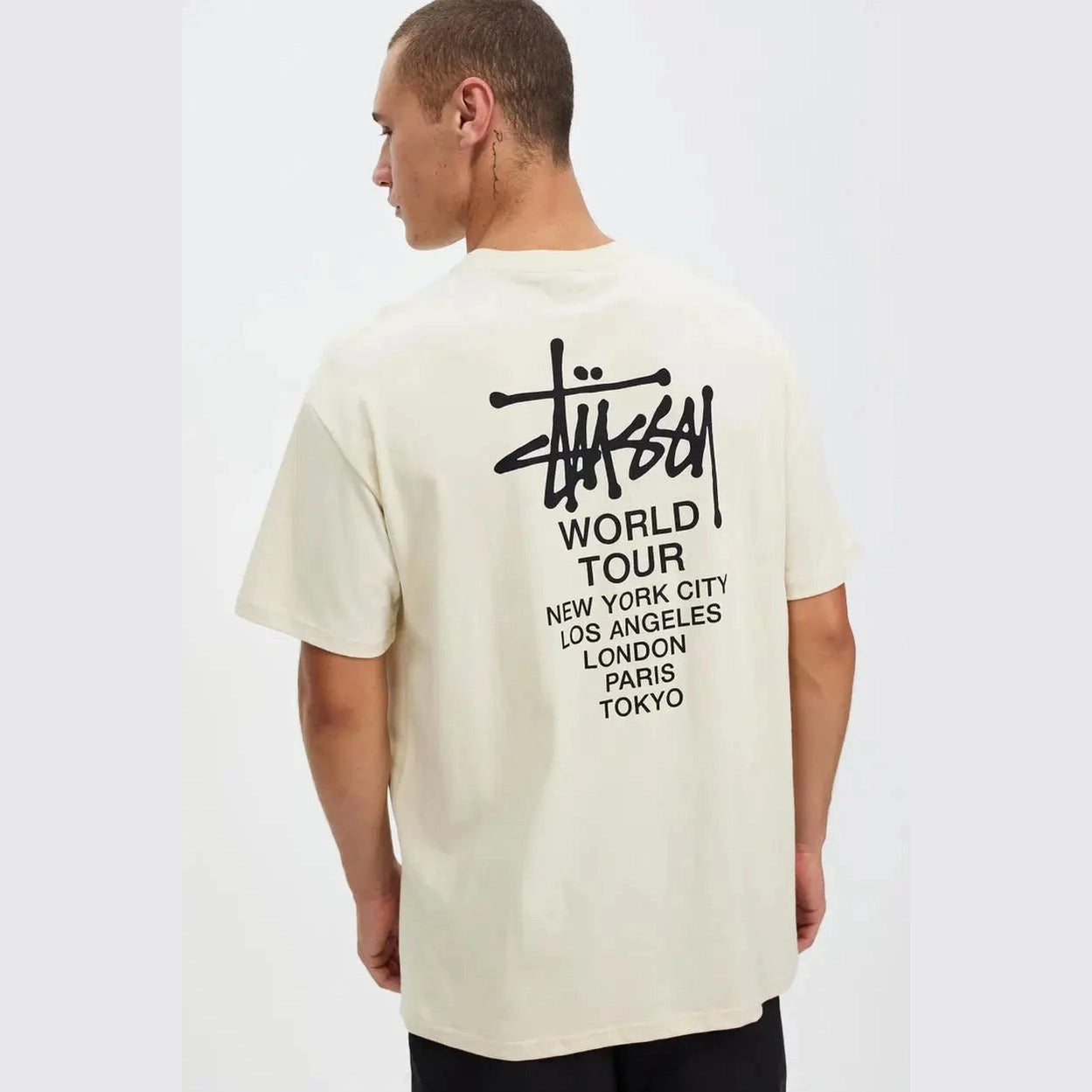 STUSSY solid world tour lcb ss tee - natural