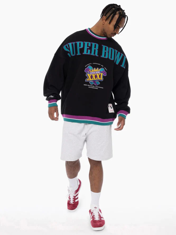 MITCHELL & NESS Super bowl XXI crew - Black