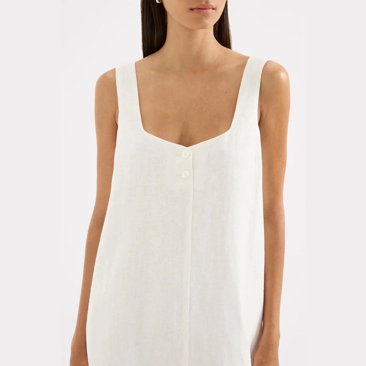 NUDE LUCY Zephyr Linen Mini Dress - White