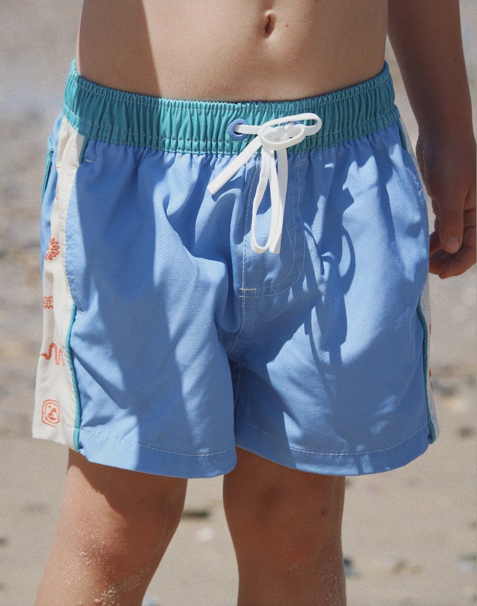 Olas - TWIN FIN MINI BOARDSHORT - Little boy blue