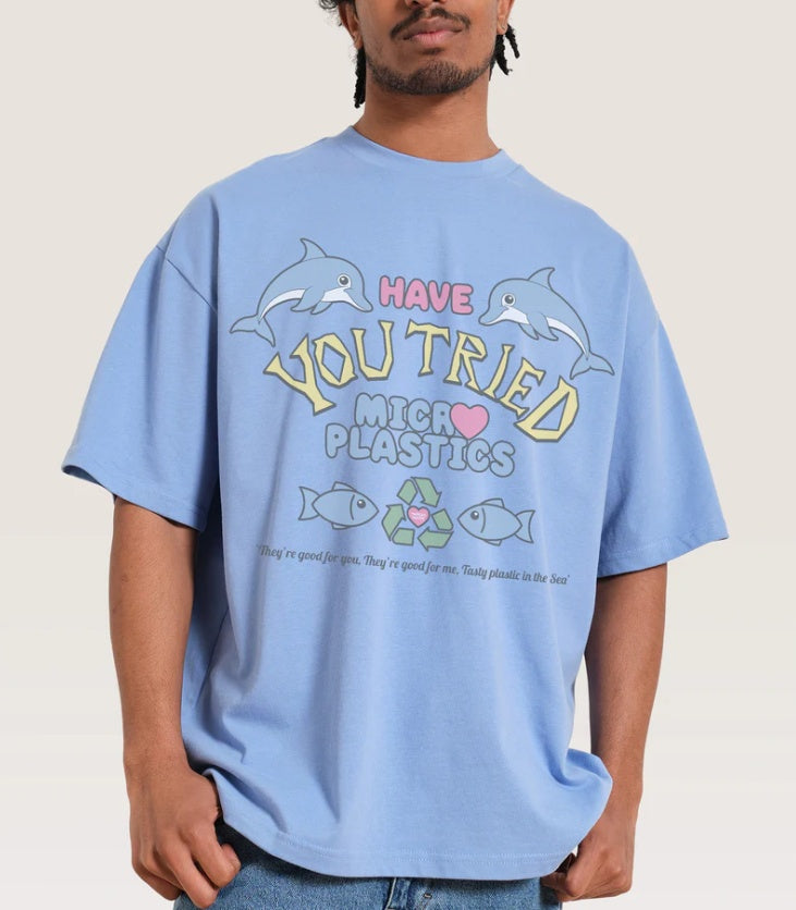 Threadheads Originals Tried Microplastics? Oversized Tee Powder Blue