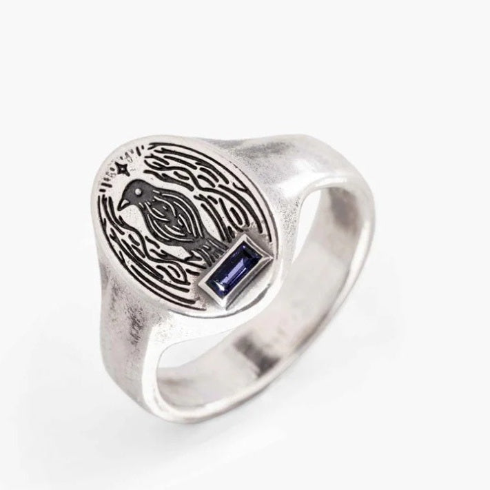 SUE THE BOY Satin Bowerbird 925 Silver/Iolite