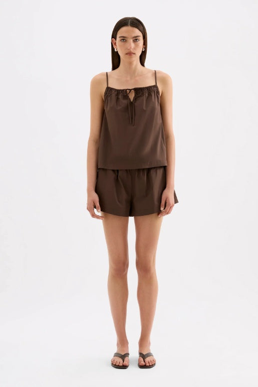 Nude Lucy - Cerie Poplin Top - Chocolate