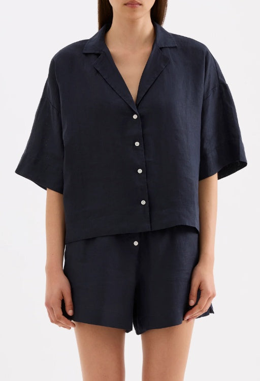 NUDE LUCY Lounge Linen Short - INK