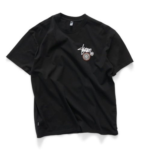 S-DOUBLE Tack Dot Short Sleeve Tee Washed Black