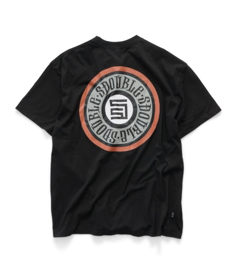 S-DOUBLE Tack Dot Short Sleeve Tee Washed Black