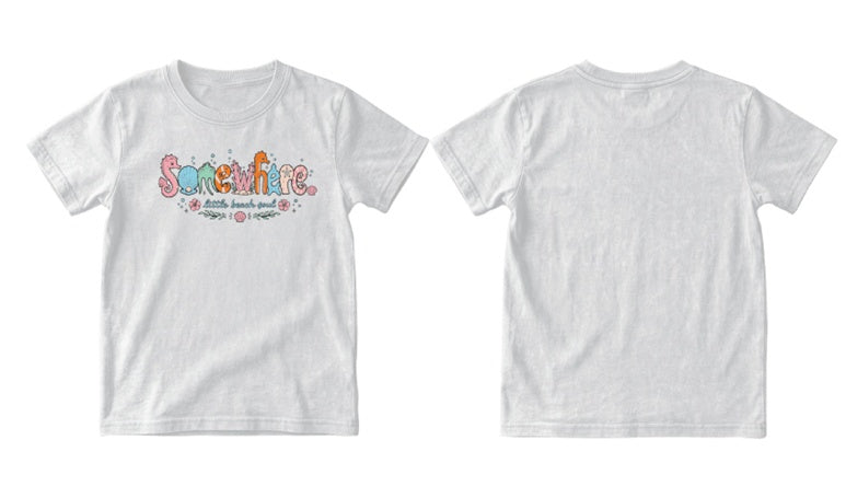 Somewhere Mini - Little Beach Scout Tee - White