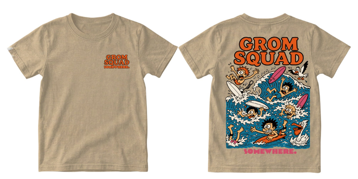 Somewhere Mini - Grom Squad Tee - Beige