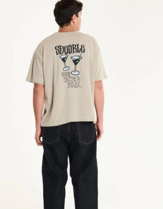 sDOUBLE - TIME TO RELAX HW TEE - Overdye Silver Lining