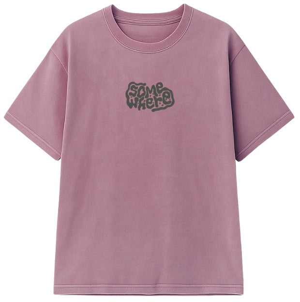 Somewhere Mini - Ripple Tee - Washed Pink