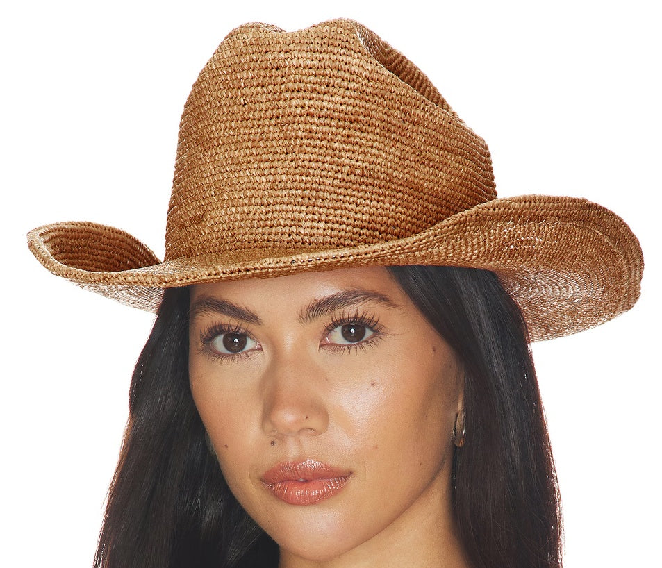 Brixton ODESSA STRAW PACKABLE COWBOY H - ITALIAN CLAY - 100% STRAW