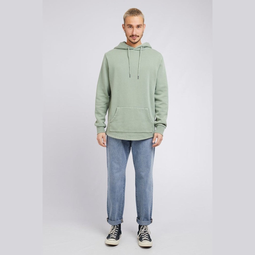 Silent theory curved hem hoody green