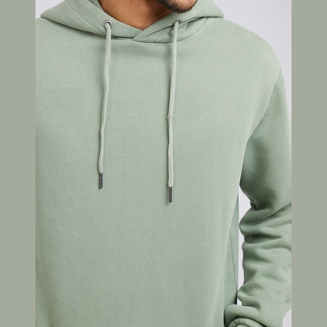 Silent theory curved hem hoody green