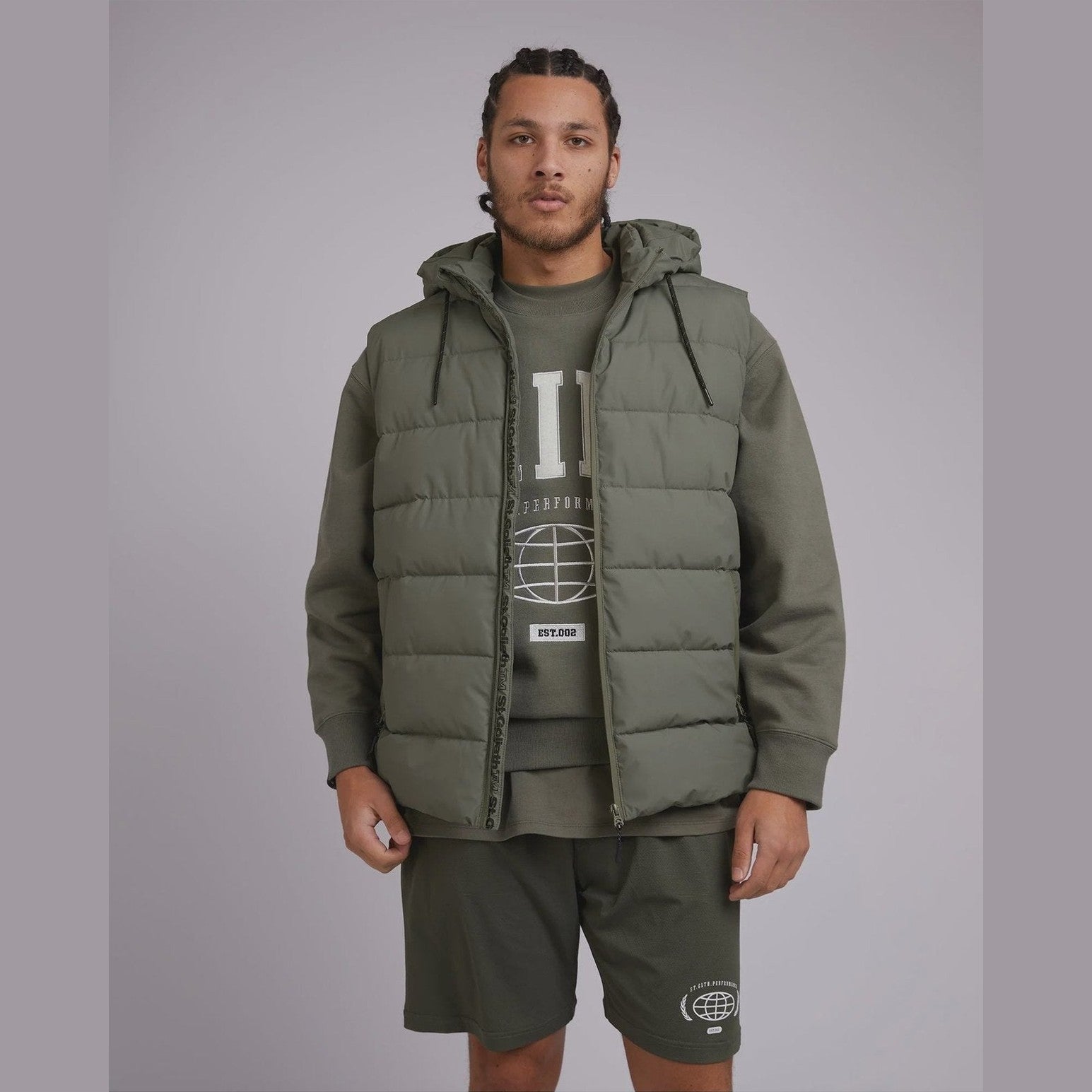 St Goliath Domain Puffer Vest - Green