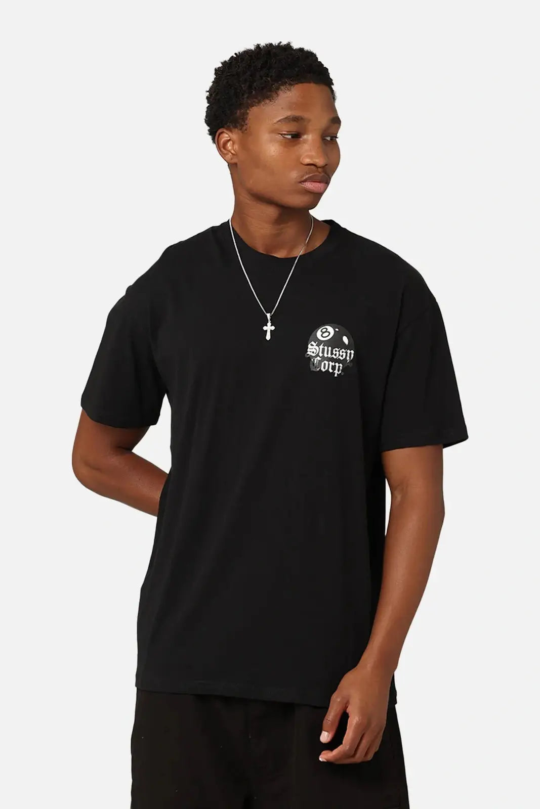 Stussy 8 Ball Corp SS Tee - Black