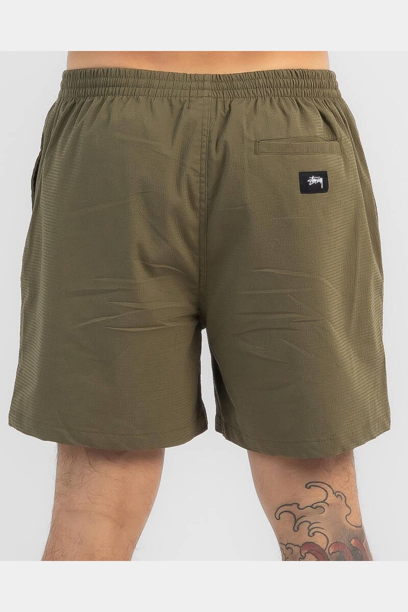 Stussy big graffiti beachshort - army green