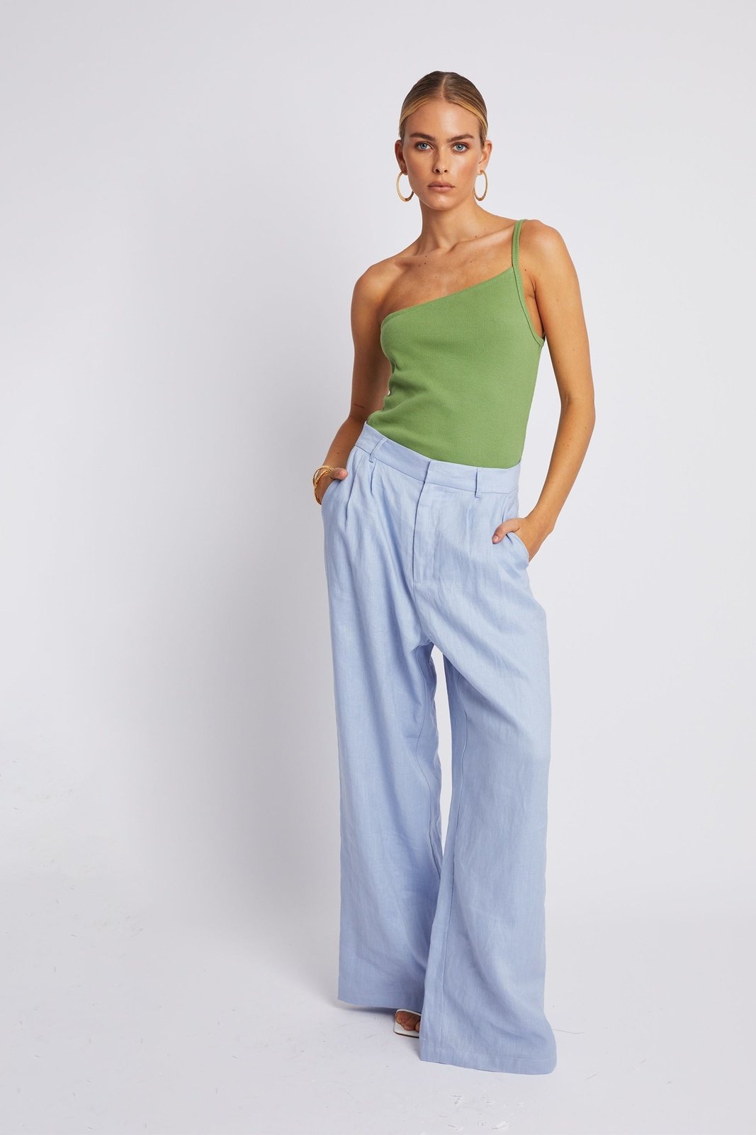 Summi summi - one shoulder bodysuit - olive