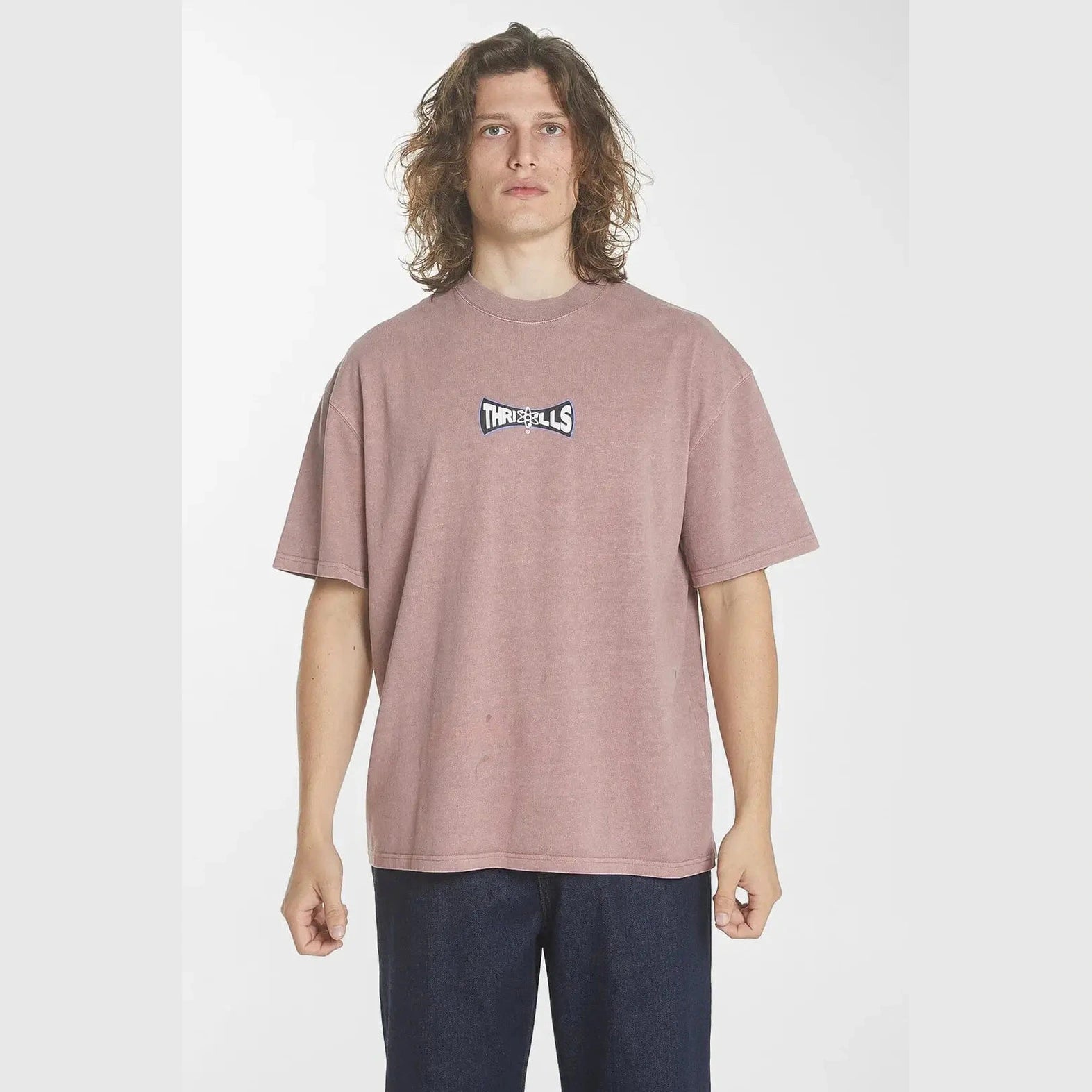 THRILLS Higher magic box fit oversize tee - Burlwood