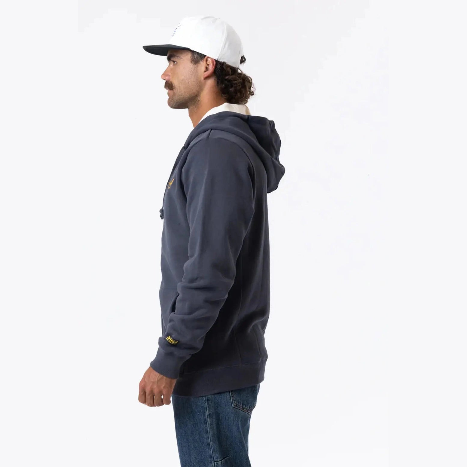 THRILLS Union zip hood - Dark charcoal