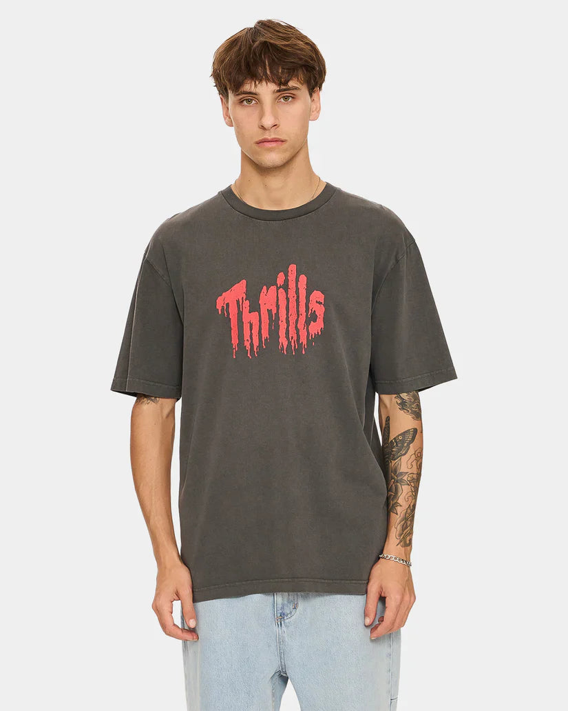 THRILLS Once Bitten Twice Shy Oversize Fit Tee - Merch Black