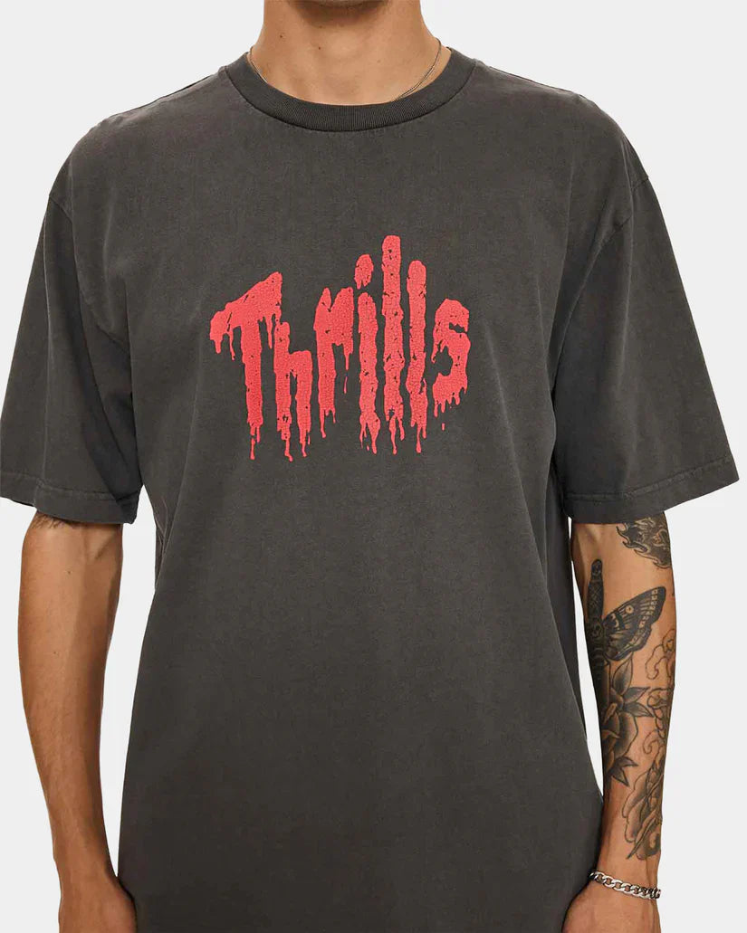 THRILLS Once Bitten Twice Shy Oversize Fit Tee - Merch Black