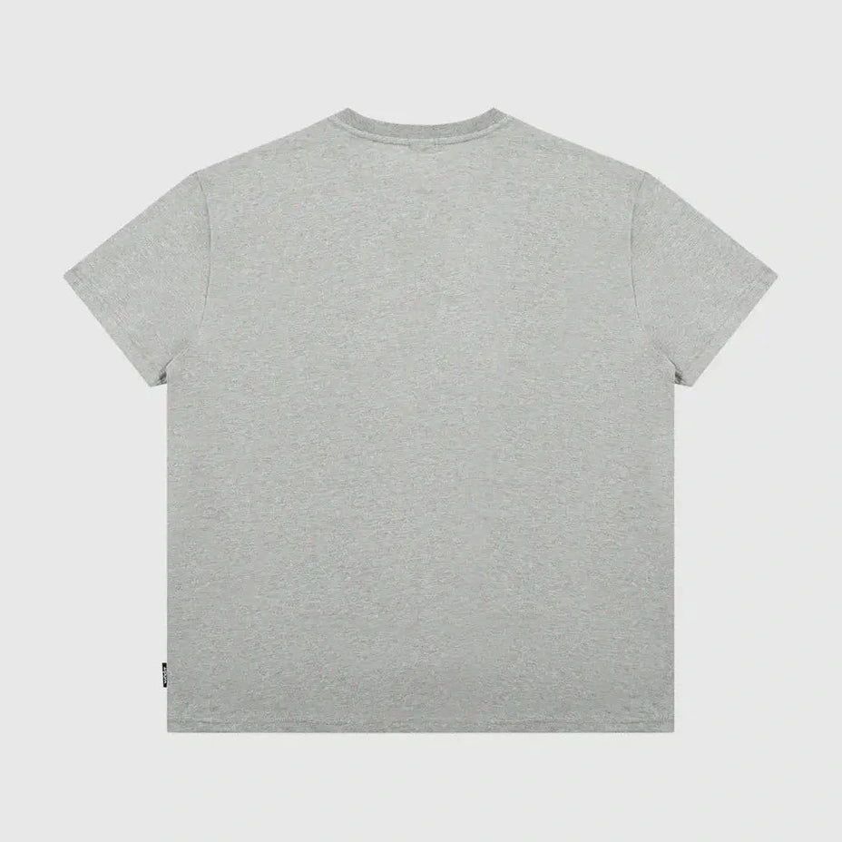 WNDRR ACCENT BOX FIT TEE - GREY MARLE