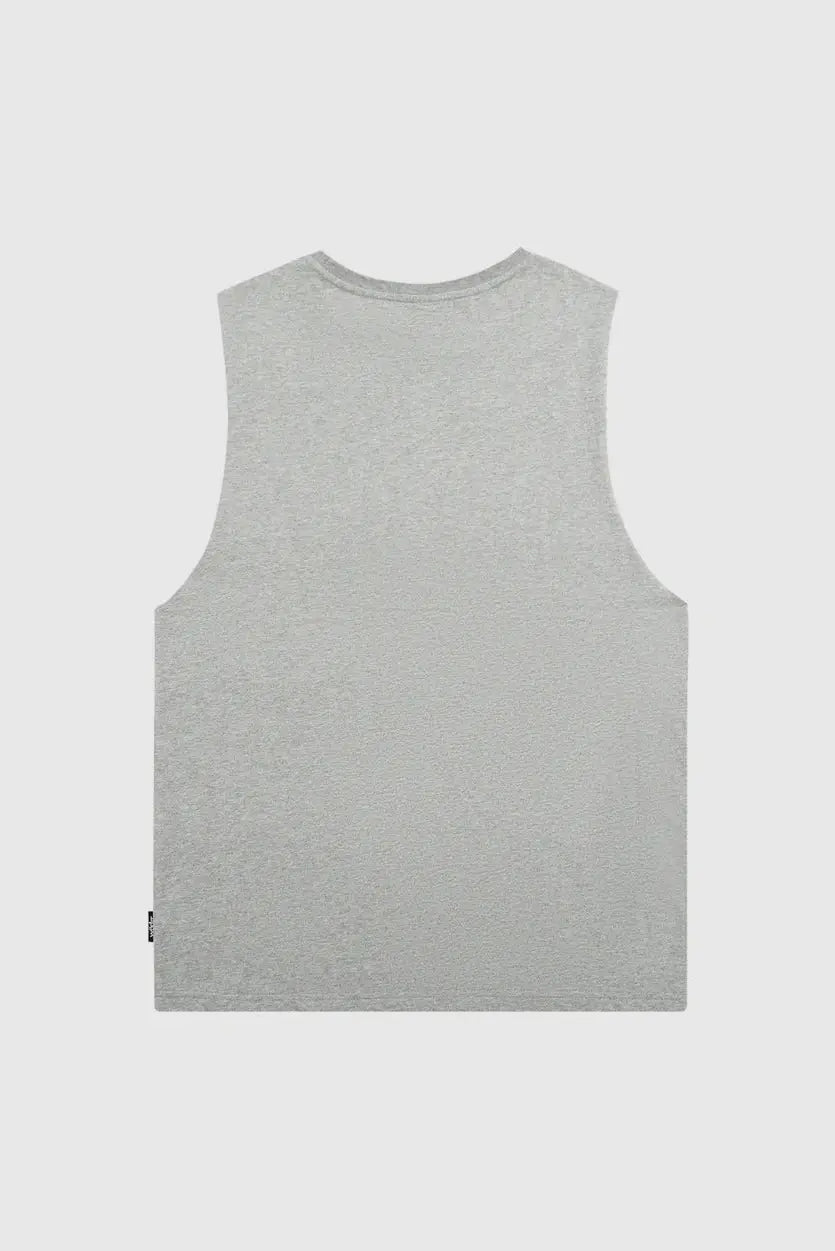 WNDRR ACCENT MUSCLE TOP - GREY MARLE