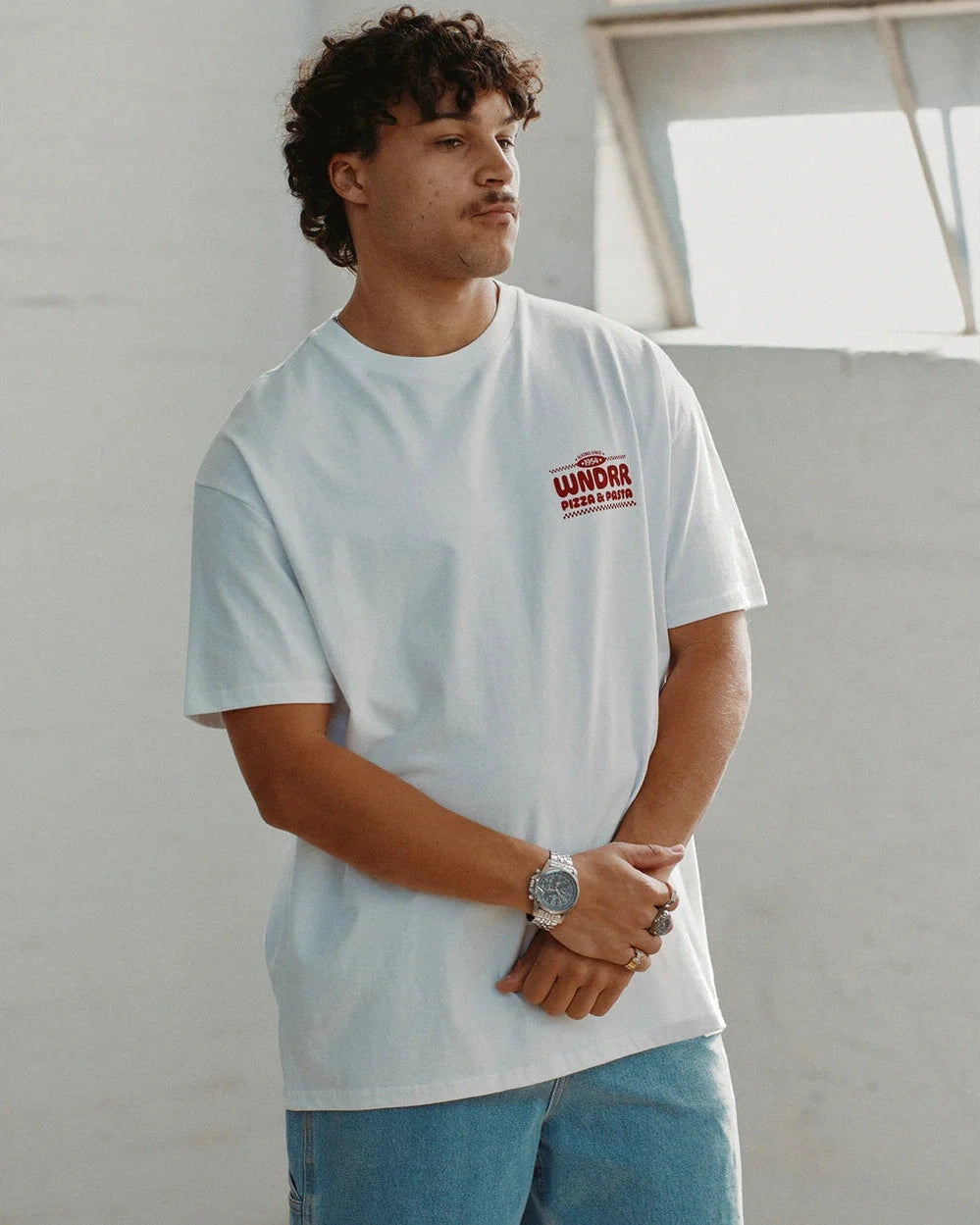 WNDRR Slicing since box fit tee - White