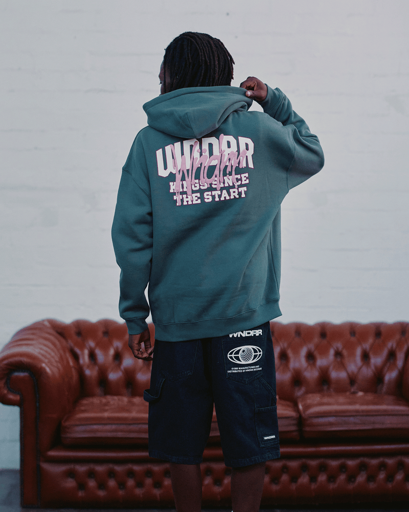 WNDRR Top tier hood sweat - Dark green