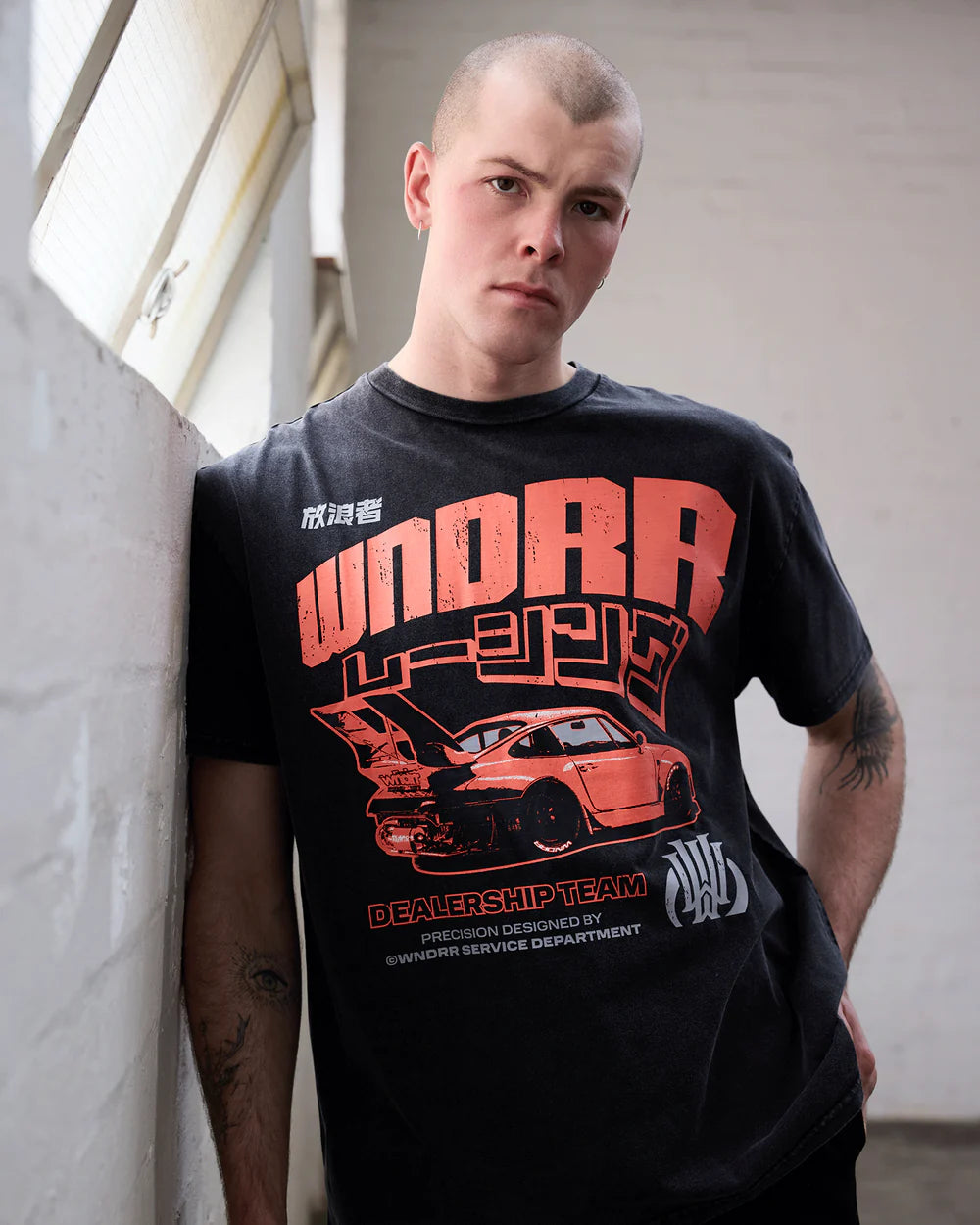 WNDRR Torque box fit tee - Washed black