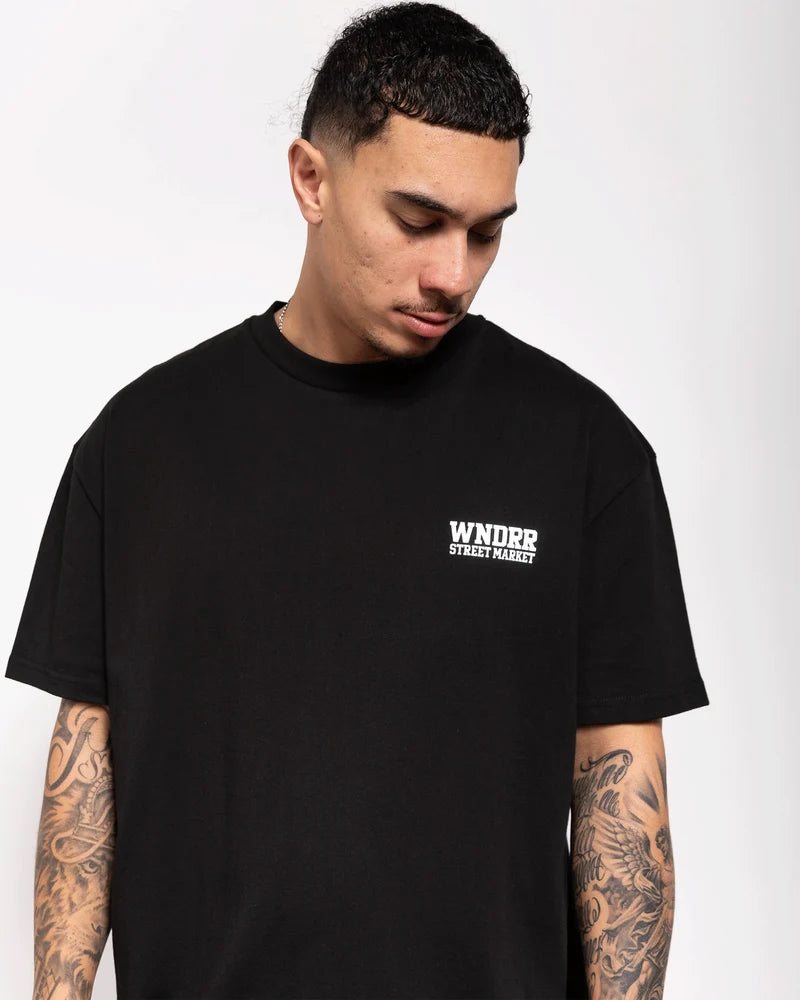 WNDRR Street market box fit tee - Black