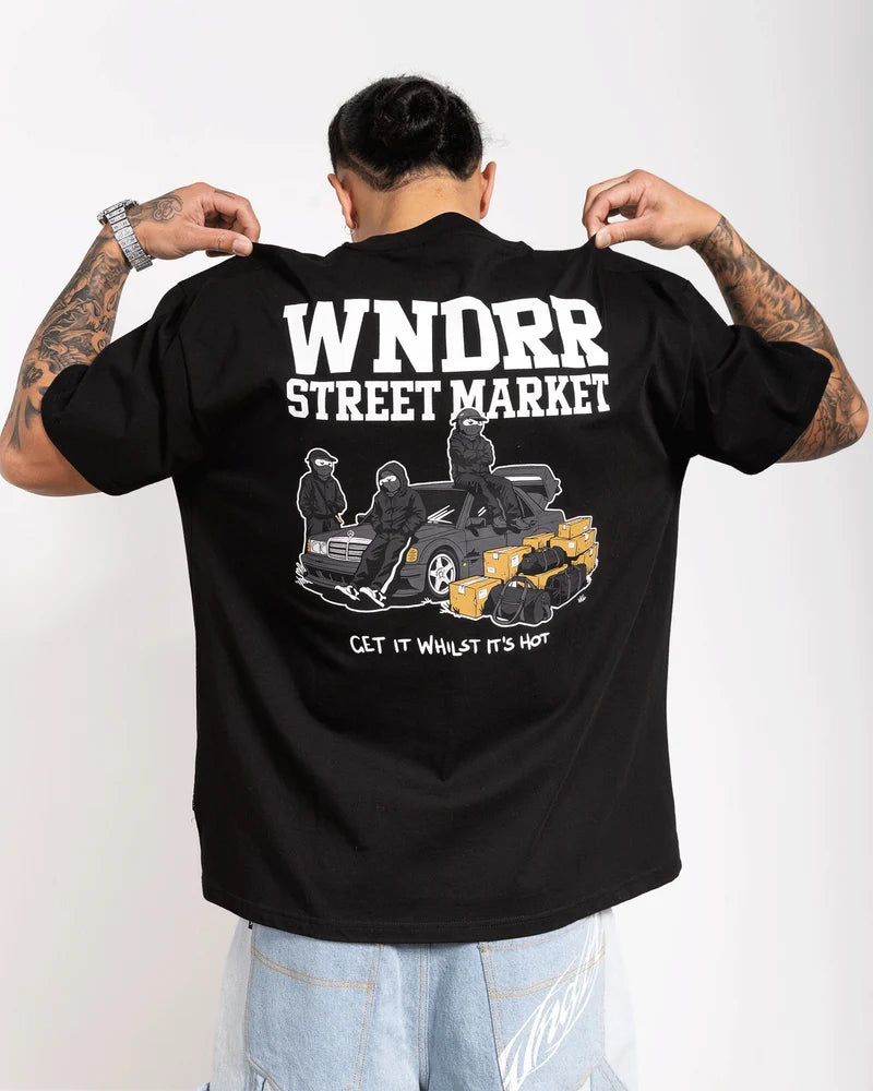 WNDRR Street market box fit tee - Black