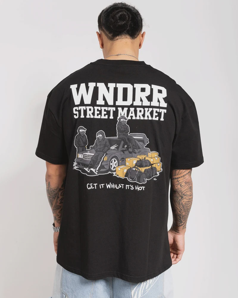 WNDRR Street market box fit tee - Black