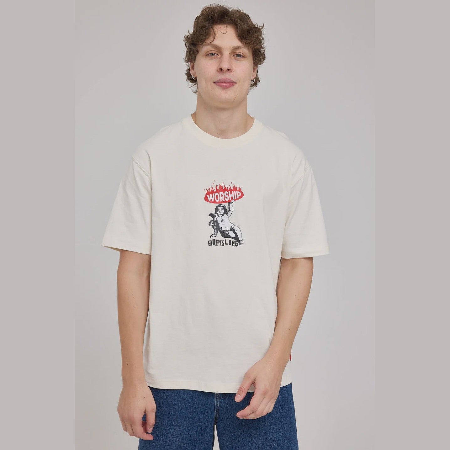 WORSHIP Hold up tee - Bone
