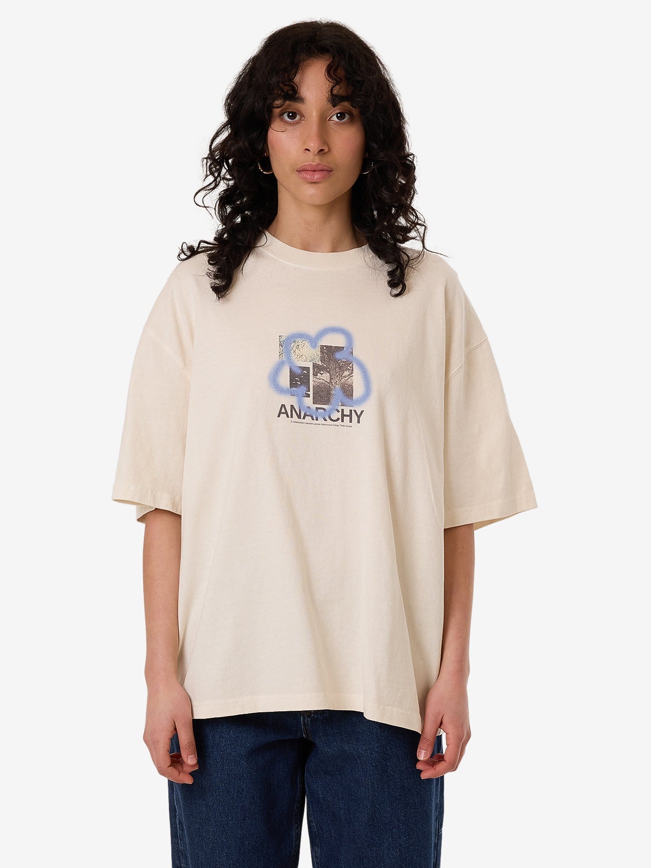 THRILLS james adams anarchy oversized tee - heritage white
