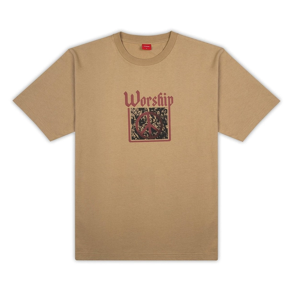 Worship crowds tee - washed tan