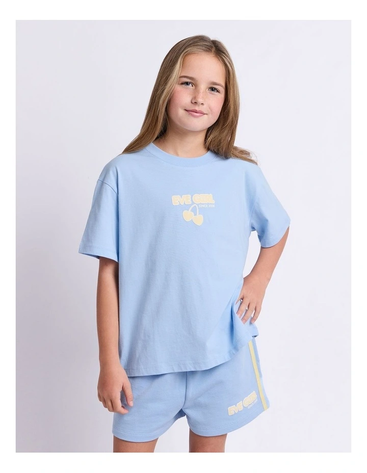 EVE GIRL Lounge Club Tee - Sky blue