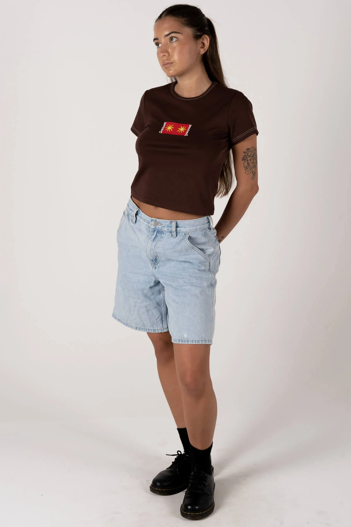 INNER RELM Sunshine baby tee - Choc