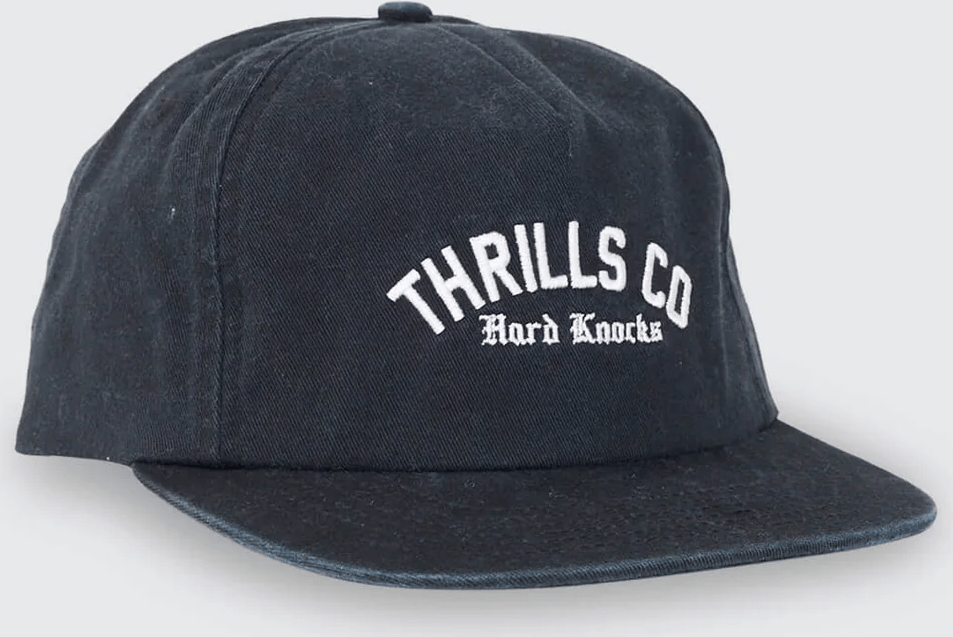 THRILLS Hard Knocks College 5 Panel Cap - Black